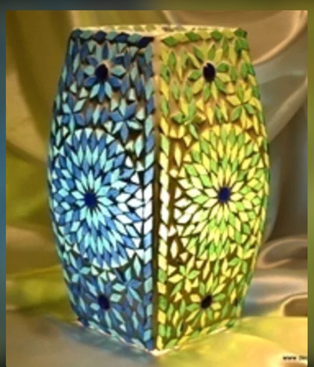 Glass Lamp Mosaic Work